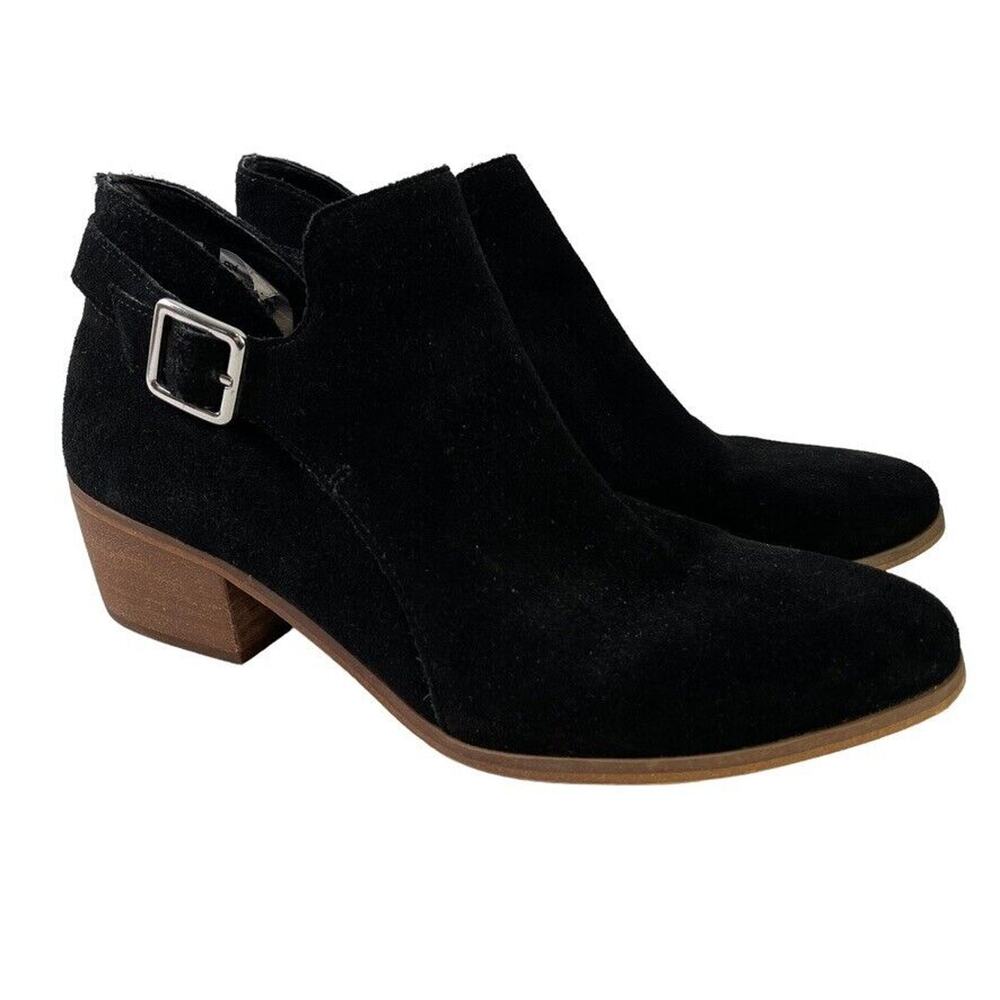 Susina Womens Gem Black Suede Real Leather Ankle Boots Booties EUC Shoes sz 10